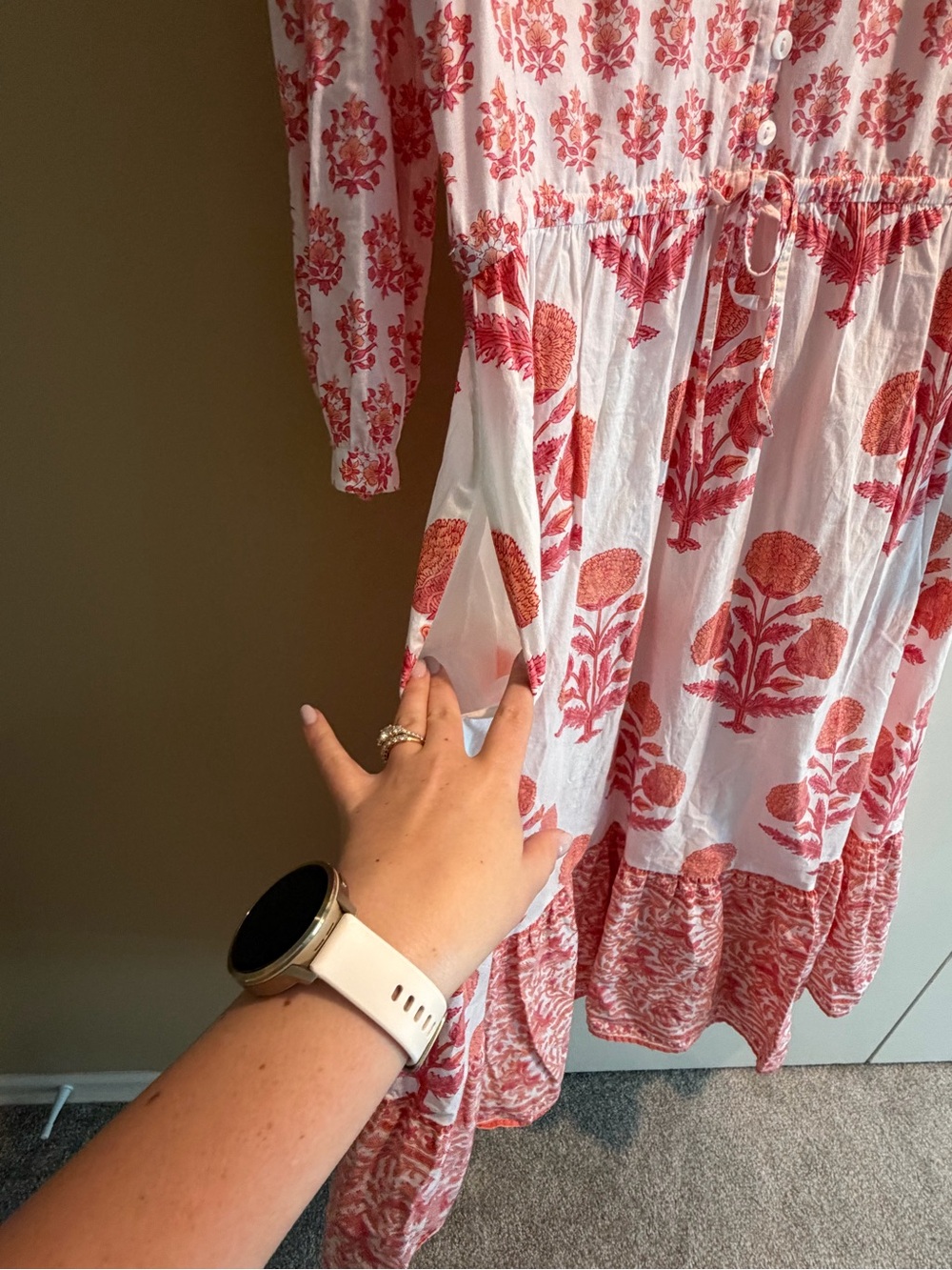 Pink City Prints Floral Pink Dress - Picture 6 of 8